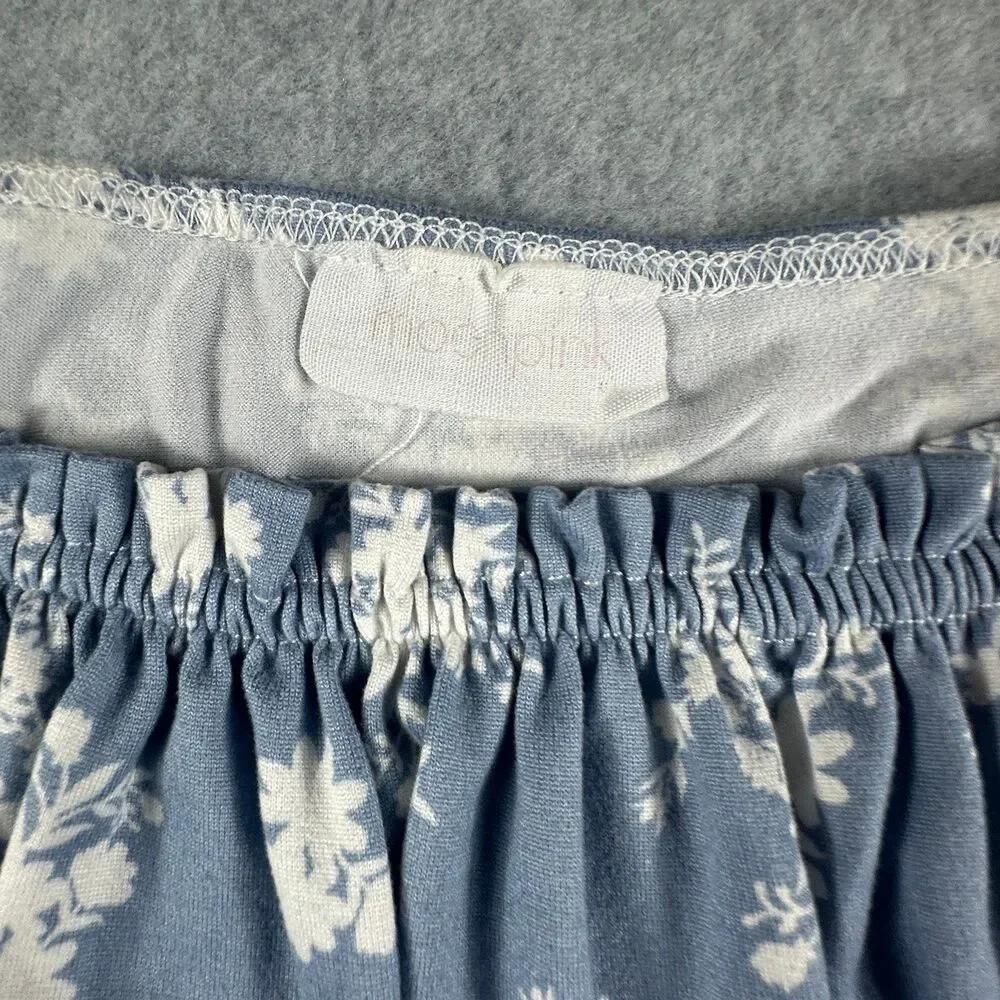 Moon Pink Girls Size 8 Blue White Floral Dress Puff Sleeve